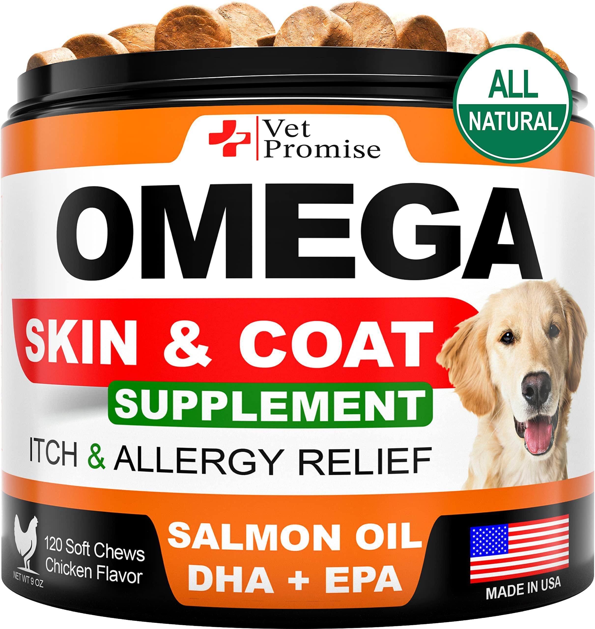 Omega 3 for Dogs Dog Skin and Coat Supplement Fish Oil for Dogs