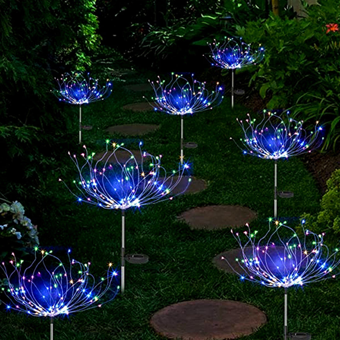 120LED Solar Firework Lights Garden Christmas Decorations