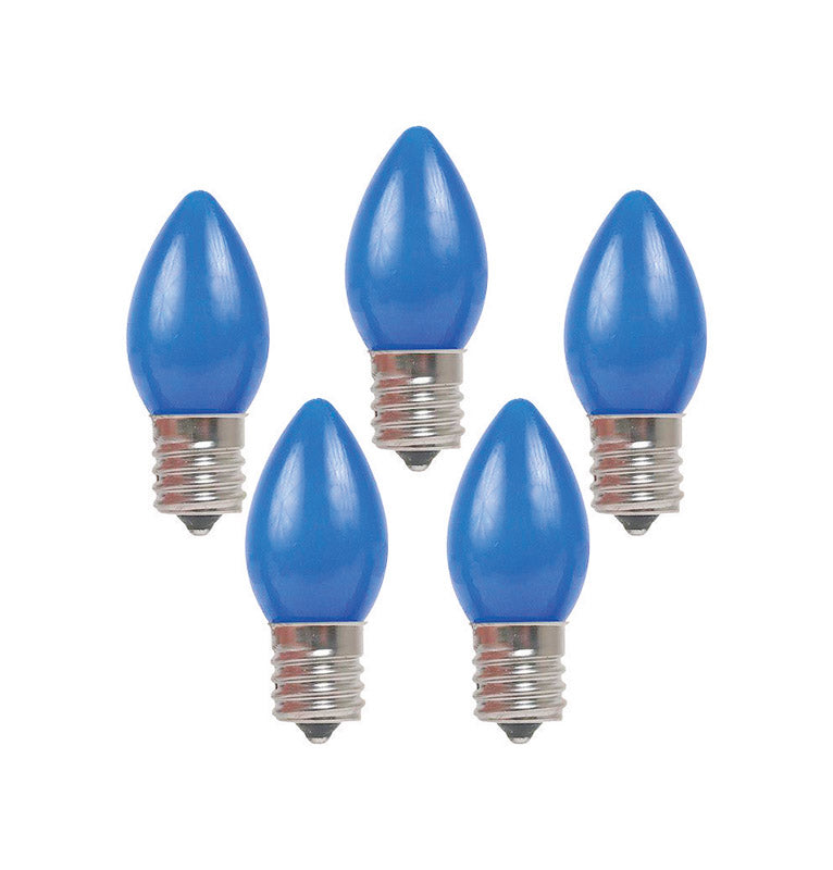 Holiday Bright Lights 9760968 C7 Christmas Light Bulbs, Blue,
