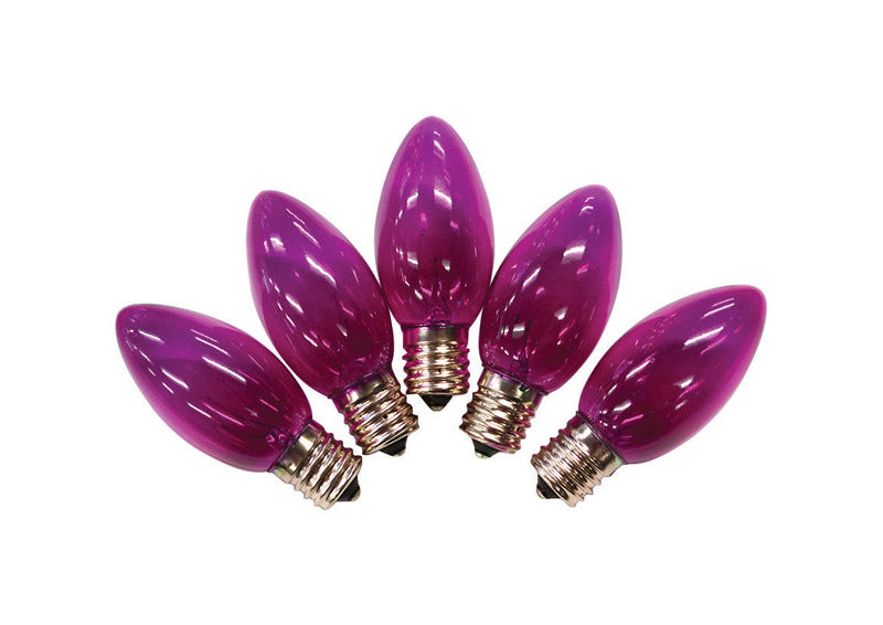 Holiday Bright Lights 9760877 C9 Christmas Light Bulbs, Purple&