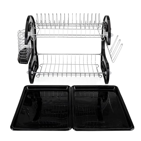 Multifunctional Dual Layers Bowls Dish Collection Shelf Dish Drainer