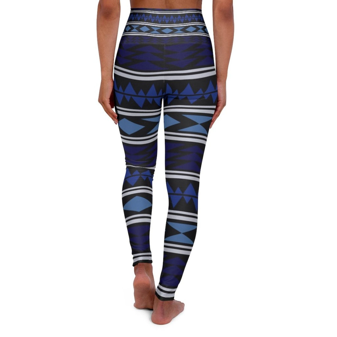 Womens High-waist Fitness Legging Yoga Pants, Dark Blue Chic Boho