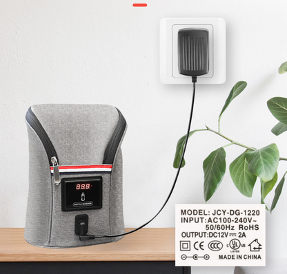 Car Baby Bottle Warmer Portable Travel Milk Warmer (Grey)