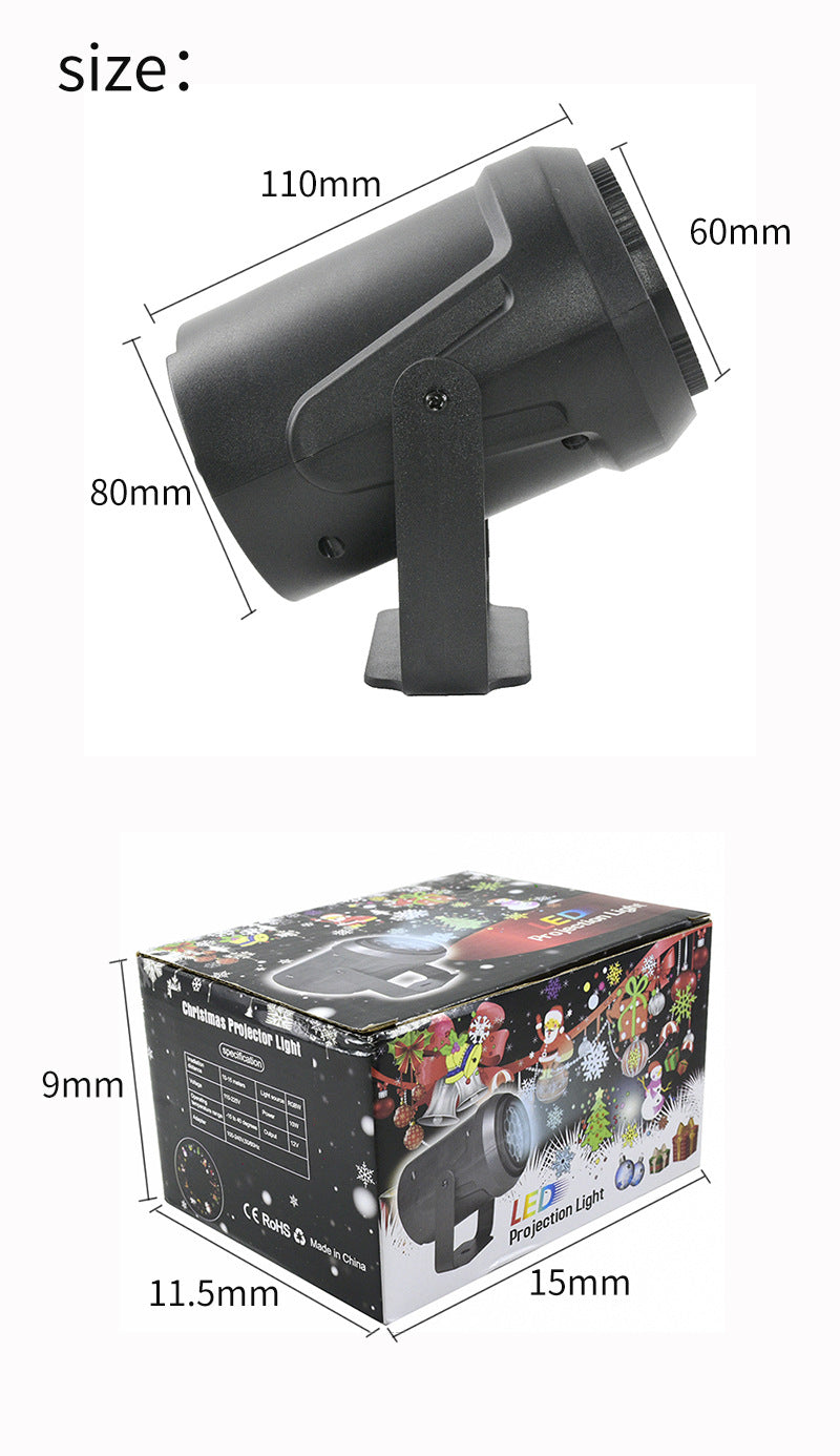 Projector Lamp High-brightness Christmas Snowflake Indoor