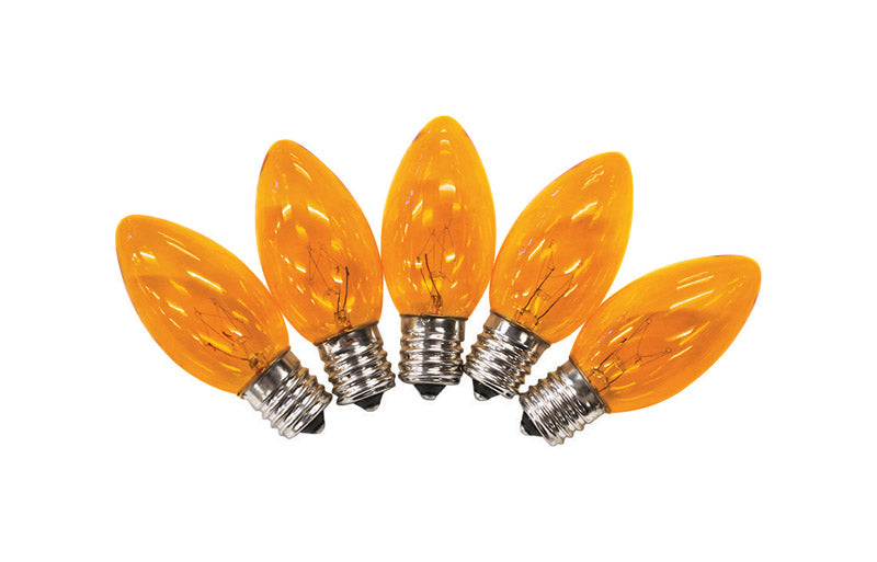 Holiday Bright Lights 9760836 C9 Christmas Light Bulbs, Orange&amp;