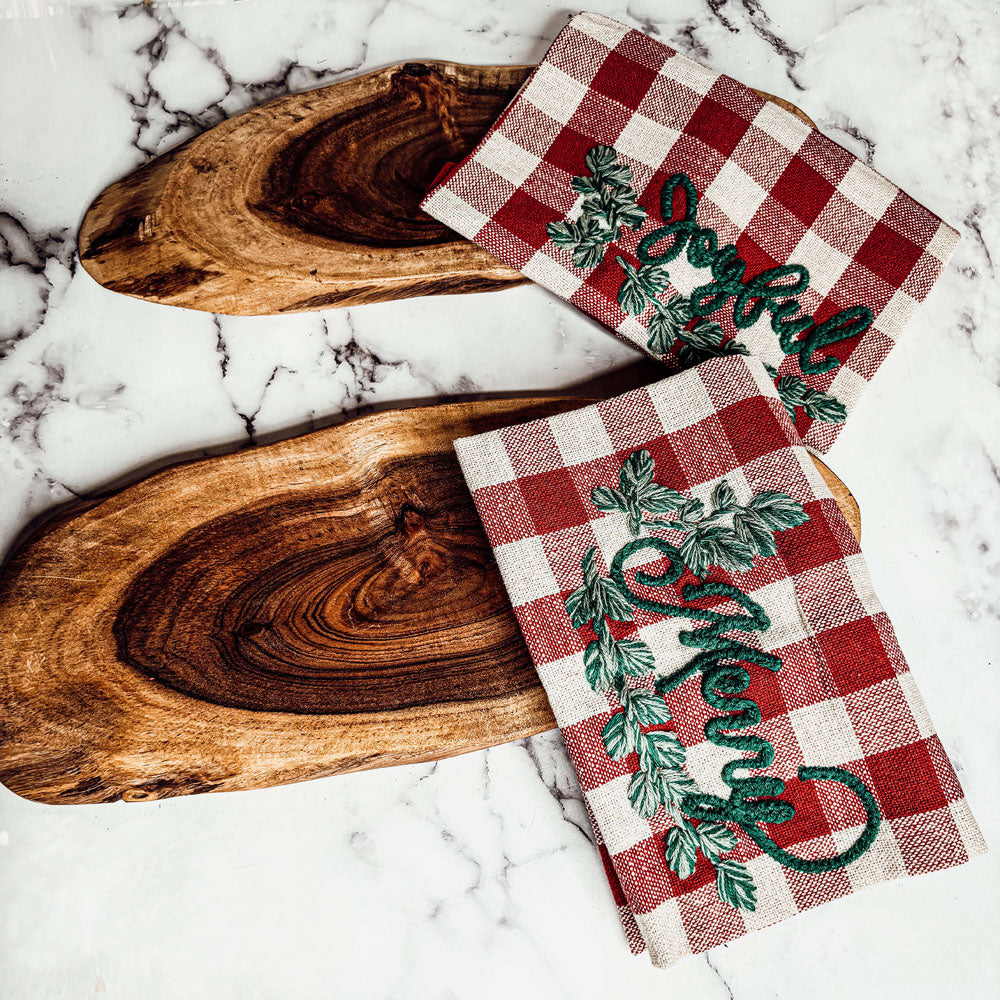 Holiday Charcuterie &amp; Tartan Towel Set