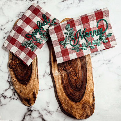 Holiday Charcuterie &amp; Tartan Towel Set