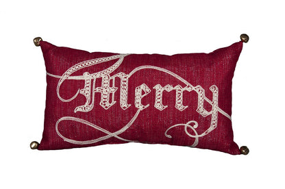 ML17126 Merry Christmas Pillow, 8&quot;x14&quot;