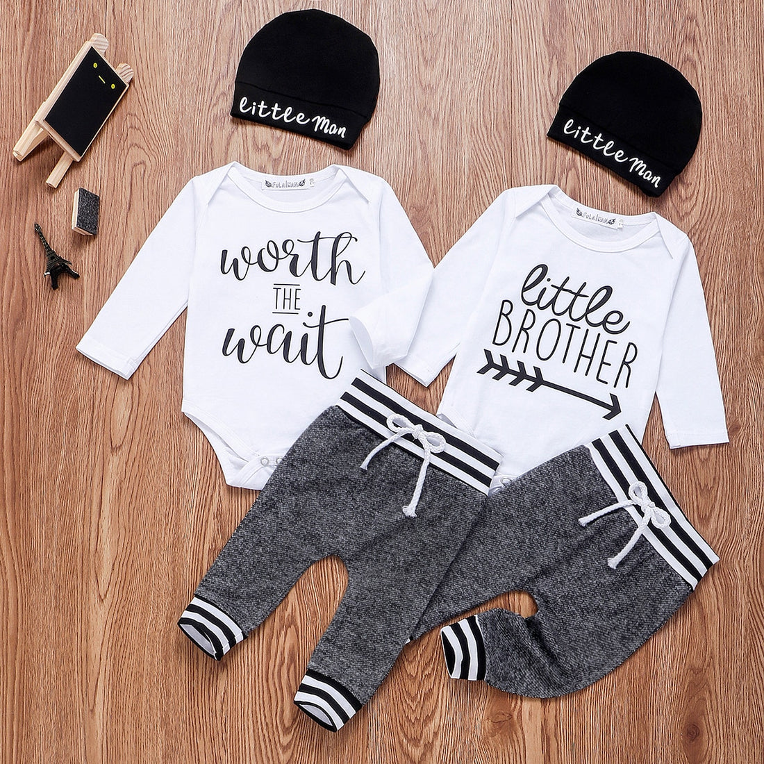 Newborn Infant Baby Boy Clothes Sets 3pcs Little