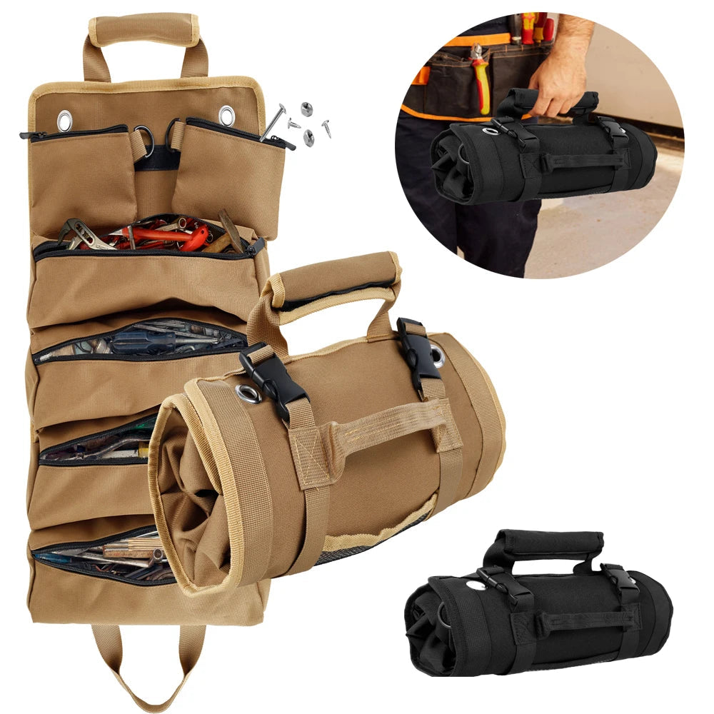 Multi-Purpose Tool Bag Roll Up Tool Bag Oxford Cloth Heavy Duty Tool