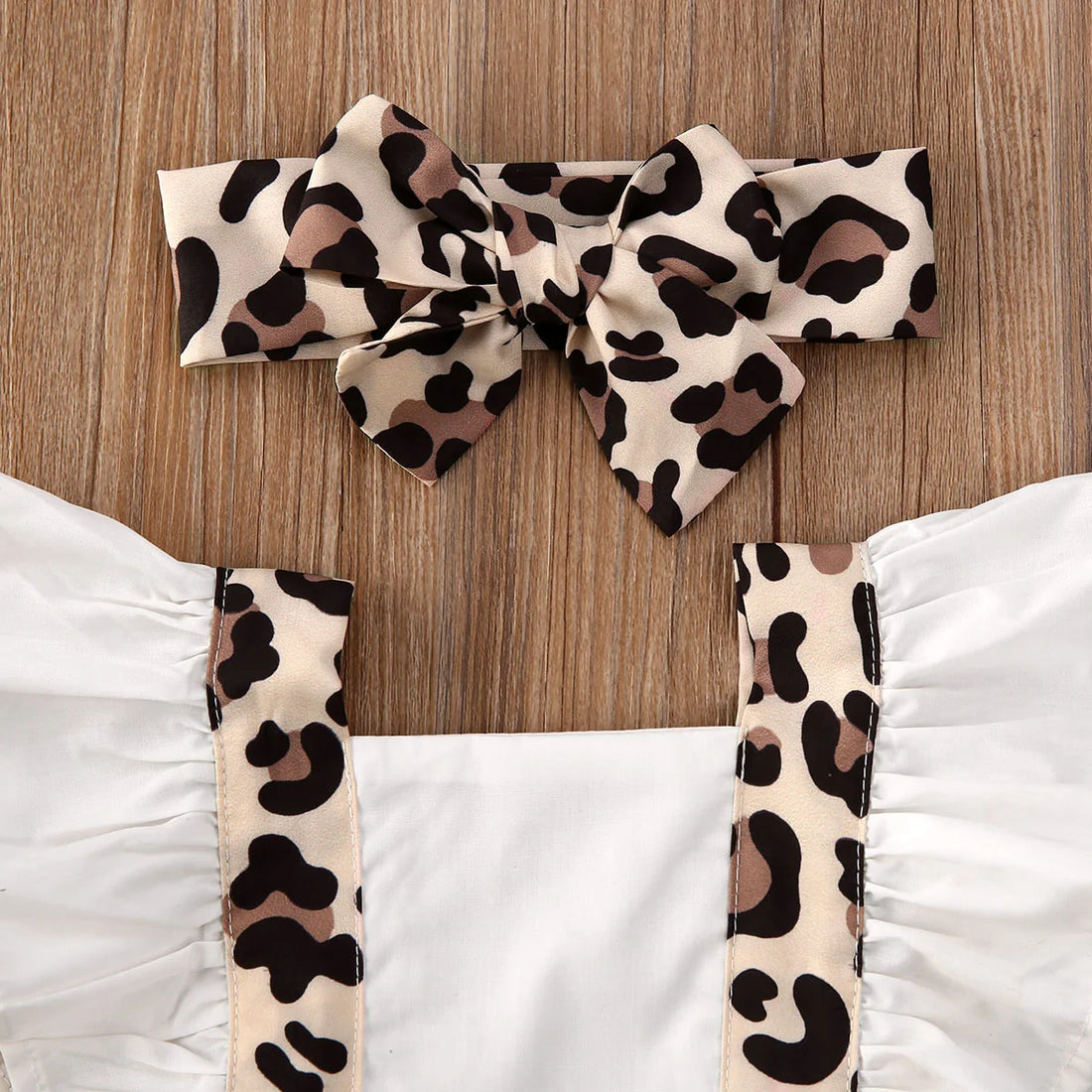 Baby Leopard Jumpsuit Set &amp; Headband