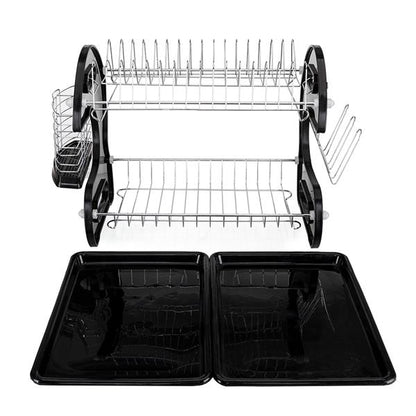 Multifunctional Dual Layers Bowls Dish Collection Shelf Dish Drainer