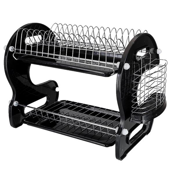 Multifunctional Dual Layers Bowls Dish Collection Shelf Dish Drainer
