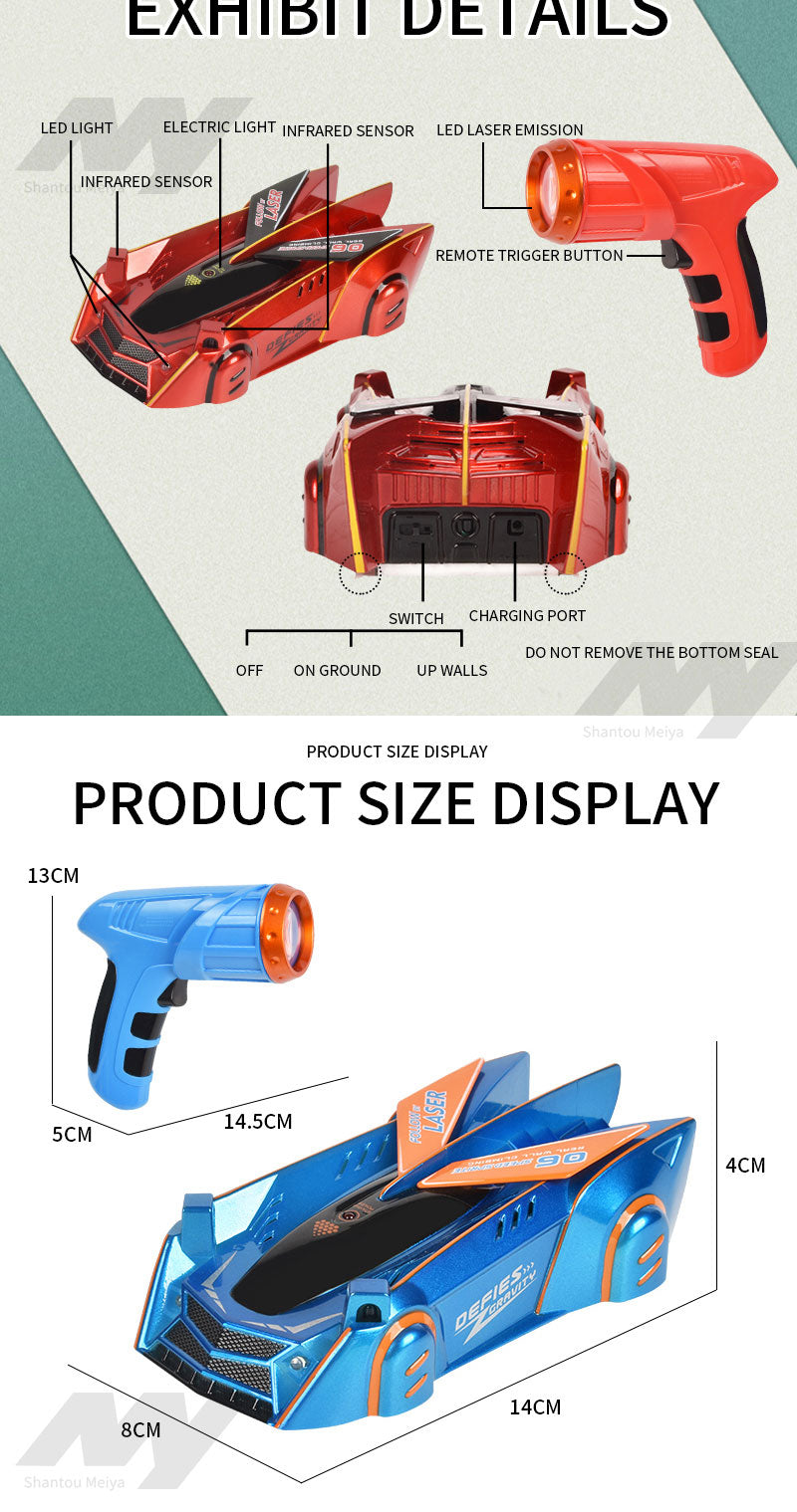New Toy Infrared induction wall climbing Stunt Car for Christmas Gift