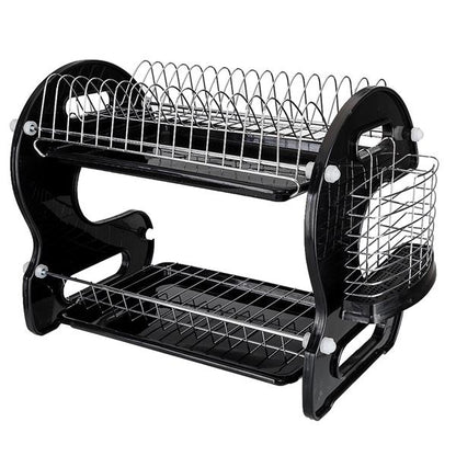 Multifunctional Dual Layers Bowls Dish Collection Shelf Dish Drainer