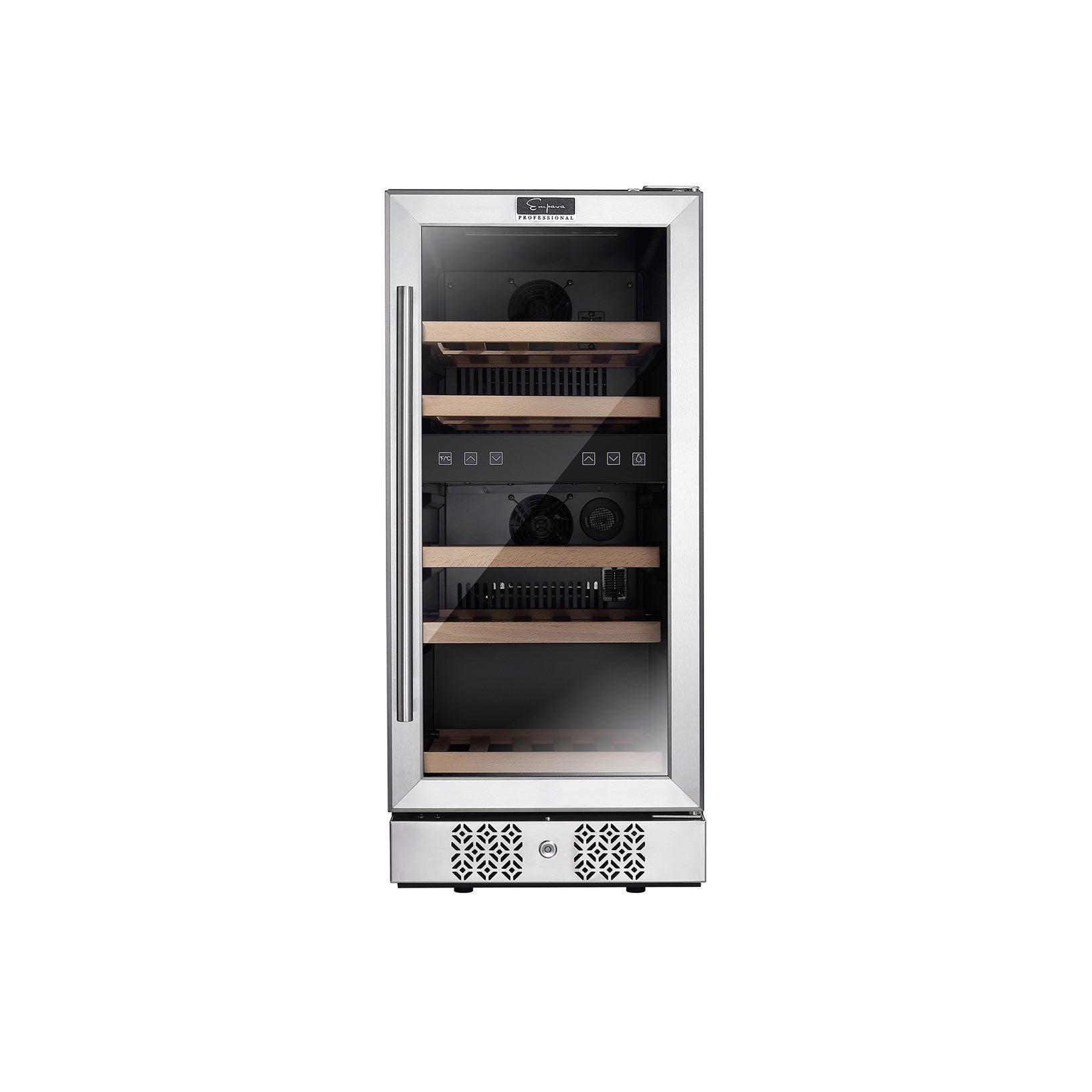 Empava WC02D 15 Inch Dual Zone Wine Cooler Wine Fridge