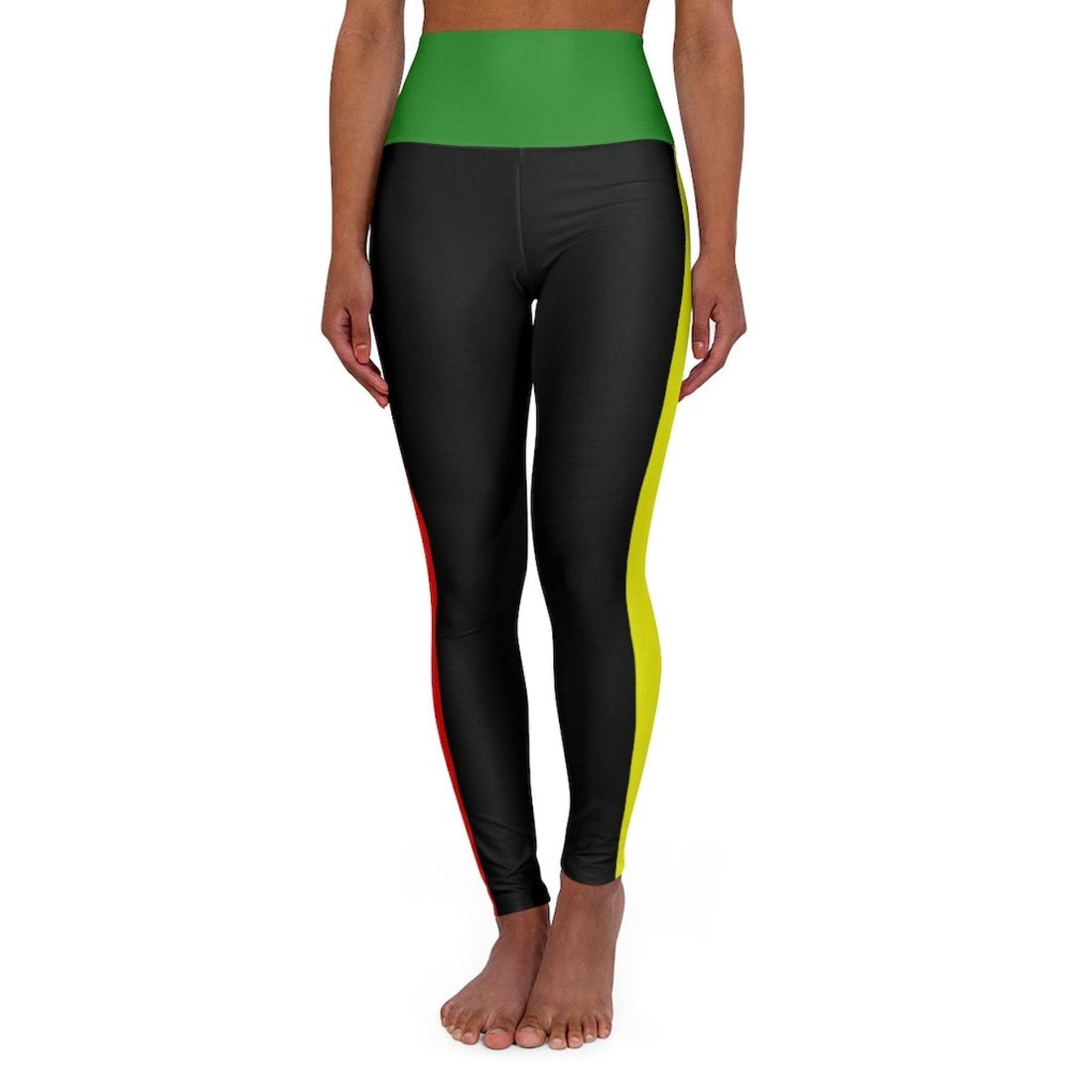 Womens High-waist Fitness Legging Yoga Pants, Black Red Yellow Green