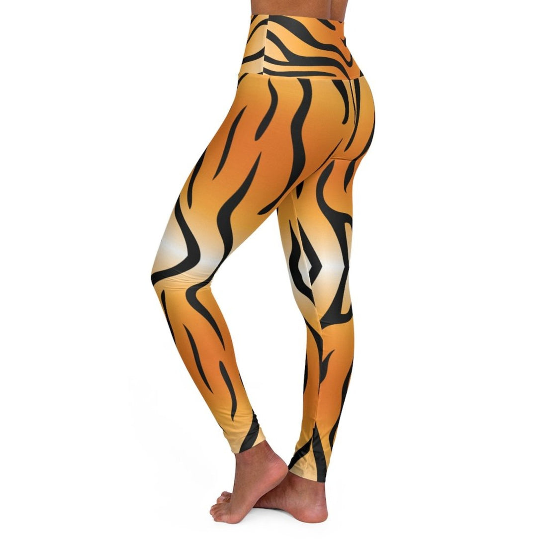 Womens High-waist Fitness Legging Yoga Pants, Tiger Stripes