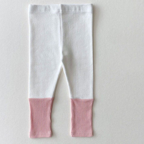 Baby Girl Candy Color Patchwork Design Tight Bottom Pants In Spring &amp;